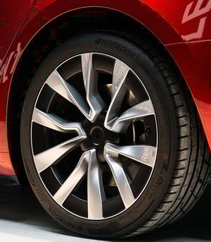 Red Tesla Model 3 Highland Mockup2 